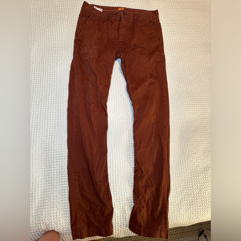Boss Burnt Red Pants Slim Fit US 32/24